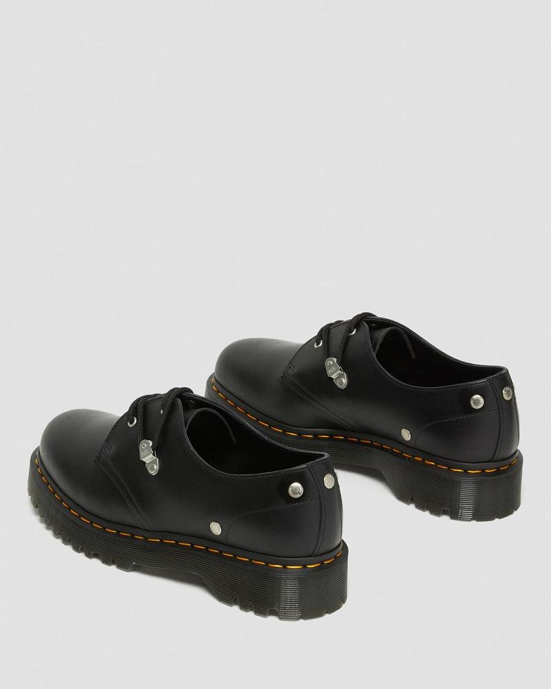 Dr Martens 1461 Bex Stud Læder Oxford Sko Dame Sort | DK 344UZG